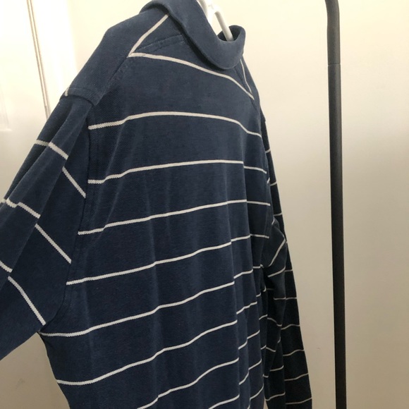 Lacoste blue and white stripped M polo - Picture 5 of 5